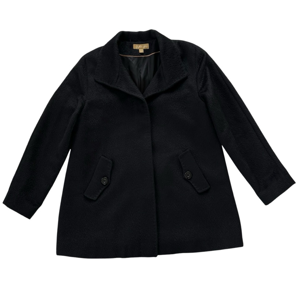 Black Alpaca Wool Coat